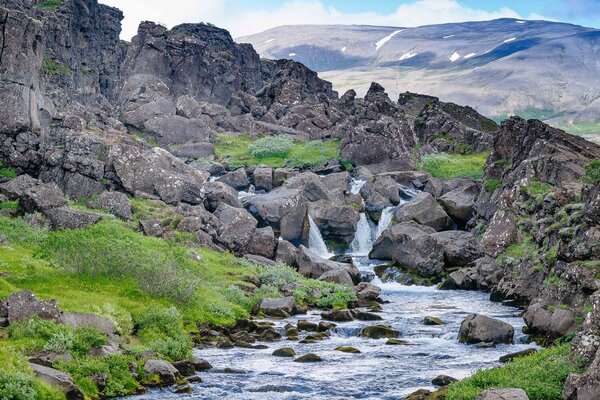 Mountain Stream in Iceland